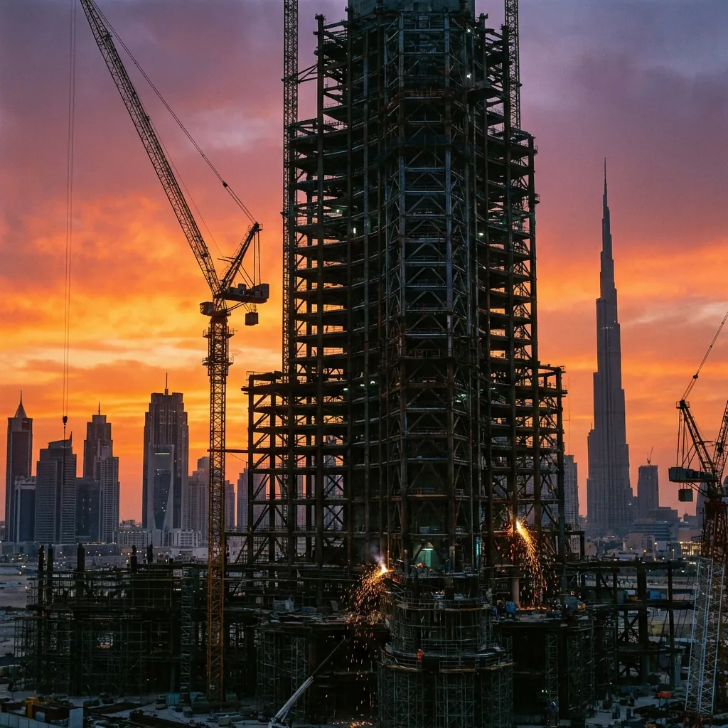 Steel fabrication project in Dubai, UAE